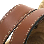 Celine Teen Classic Pannier Raffia&calfskin Messenger — view 7
