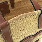 Celine Teen Classic Pannier Raffia&calfskin Messenger — view 6