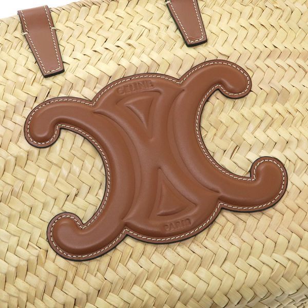 Celine Teen Classic Pannier Raffia&calfskin Messenger — view 4