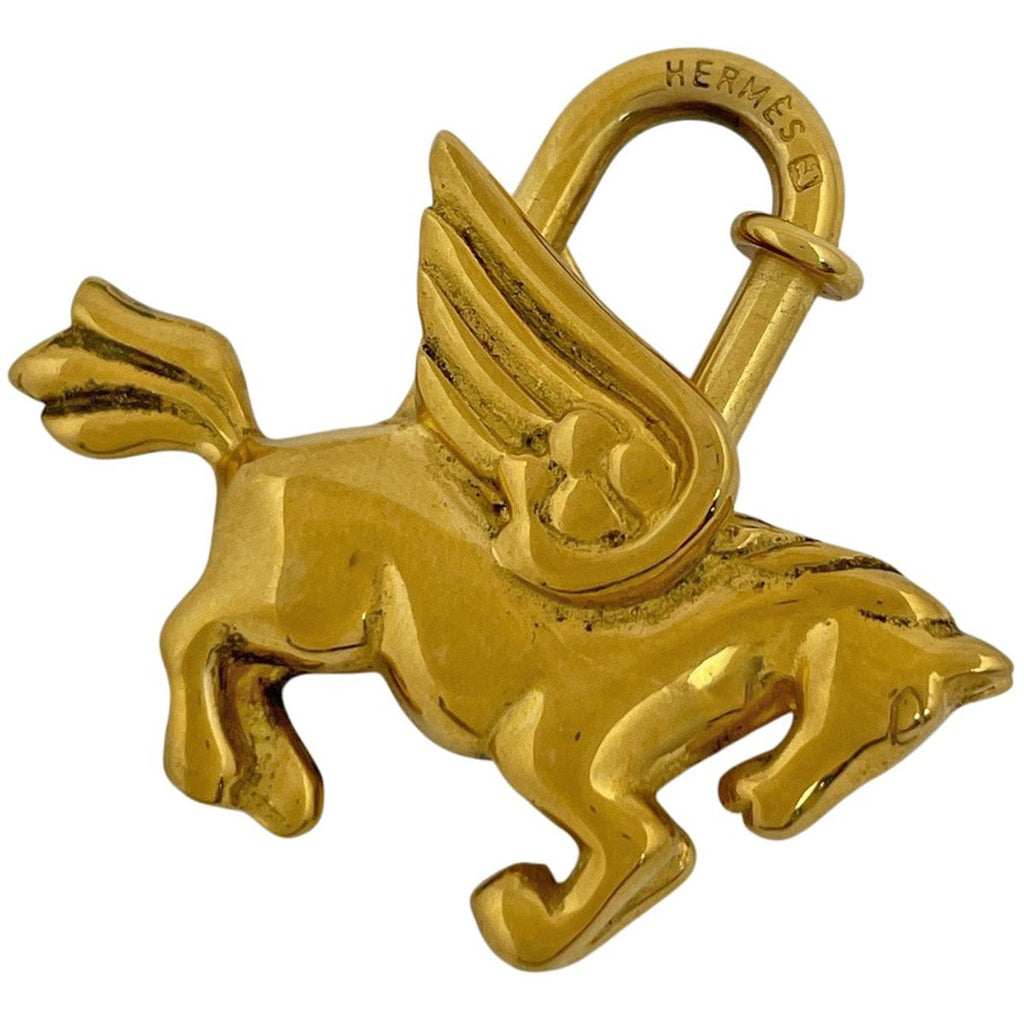 Hermes Pegasus Bag Charm Cadena Bag Gold Plated