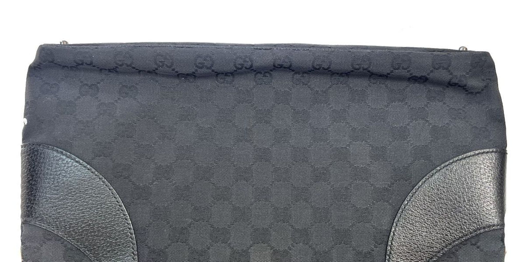 Gucci GG Pattern Tote Canvas Black