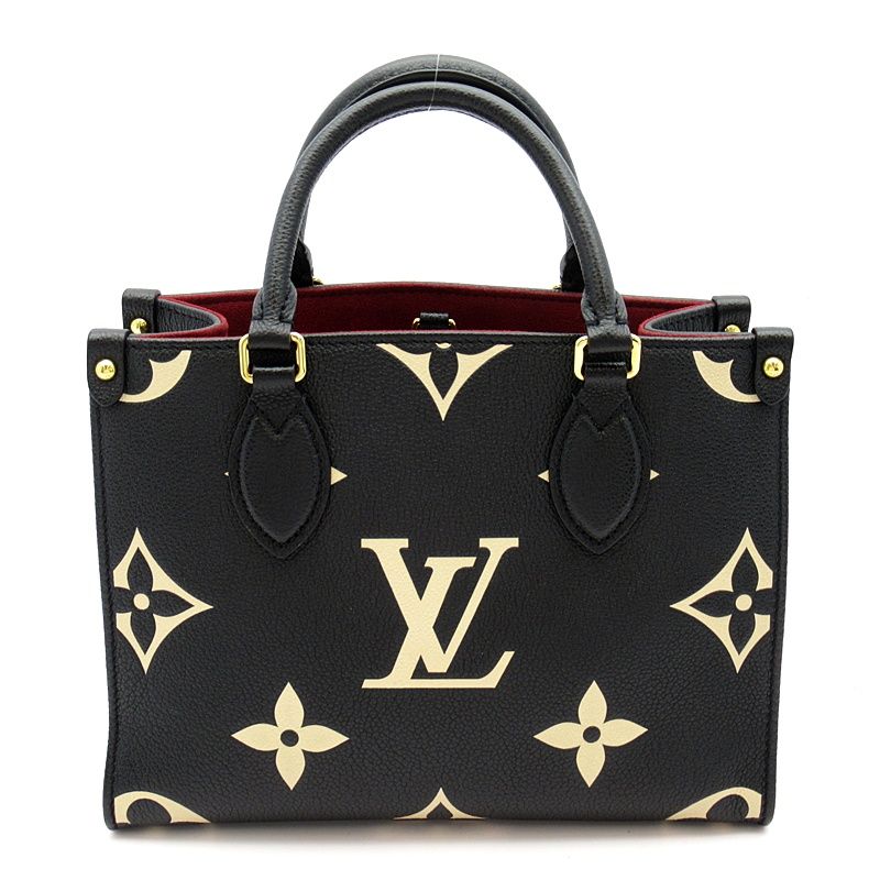 Louis Vuitton On The Go PM Monogram Empreinte Handbag Black/beige Pre Owned — view 4