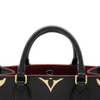 Louis Vuitton On The Go PM Monogram Empreinte Handbag Black/beige Pre Owned — view 2