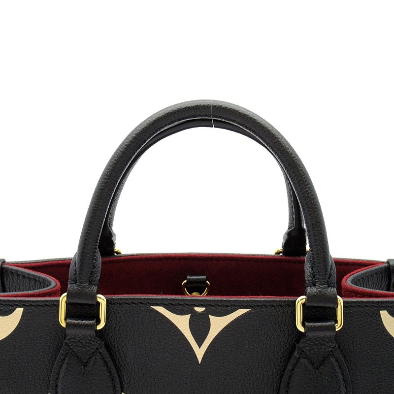 Louis Vuitton On The Go PM Monogram Empreinte Handbag Black/beige Pre Owned — view 2