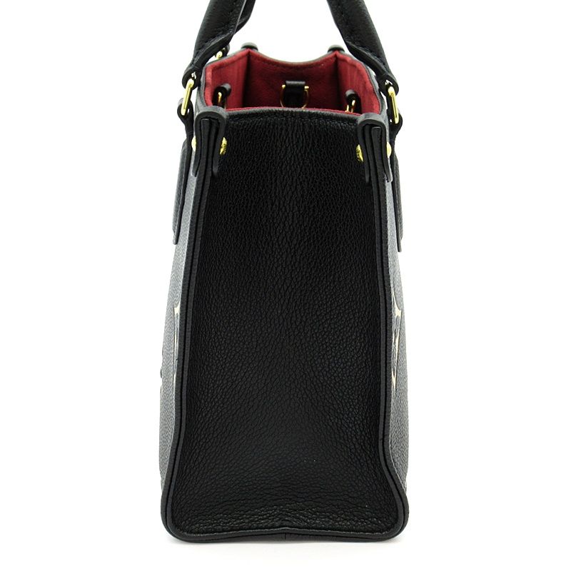 Louis Vuitton On The Go PM Monogram Empreinte Handbag Black/beige Pre Owned — view 3