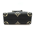 Louis Vuitton On The Go PM Monogram Empreinte Handbag Black/beige Pre Owned — view 6