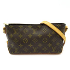 Louis Vuitton Trotter Monogram Shoulder Bag Brown