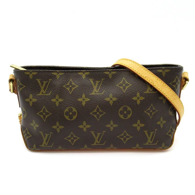 Louis Vuitton Trotter Monogram Shoulder Bag Brown