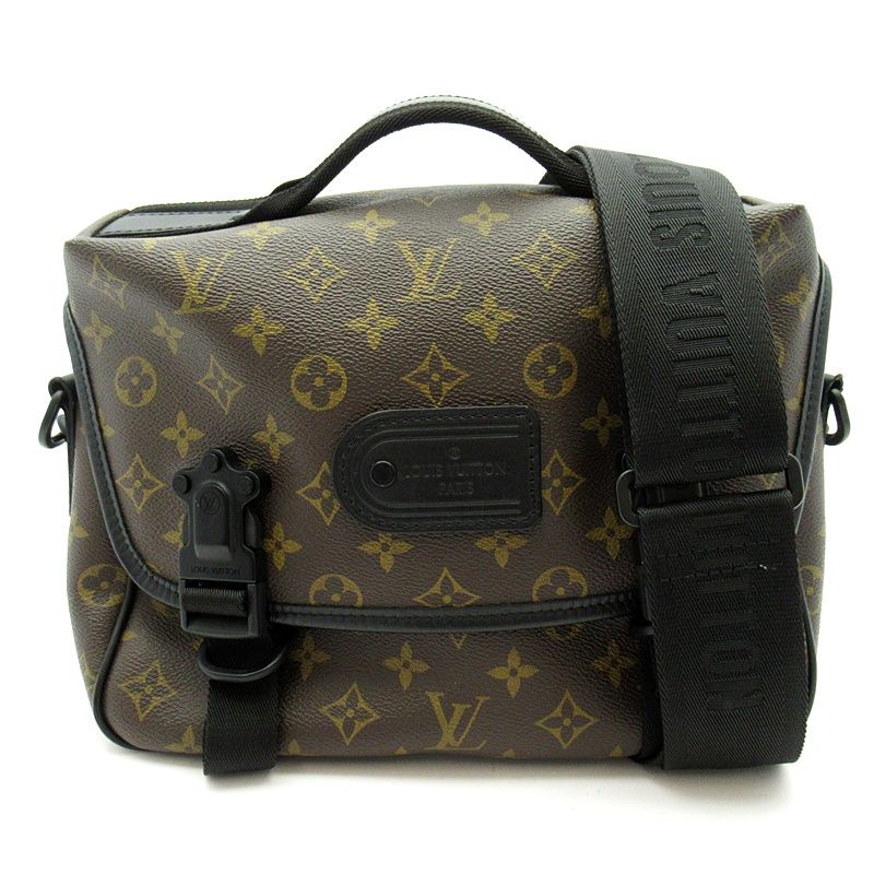 Louis Vuitton Trail Messenger Monogram Macassar Shoulder Bag Brown Pre Owned
