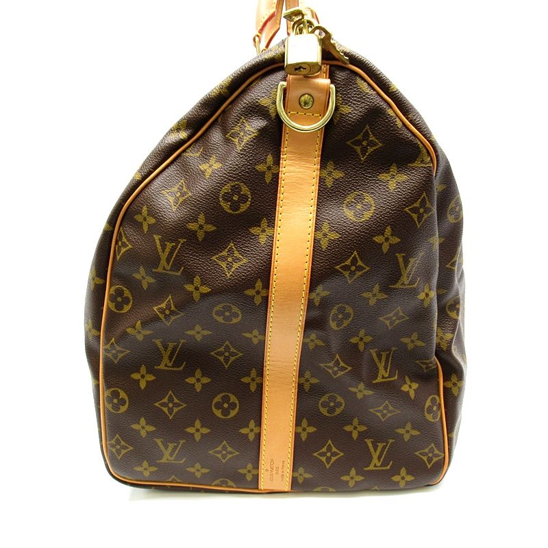 Louis Vuitton Keepall Bandouliere 60 Monogram Boston Bag Brown — view 5