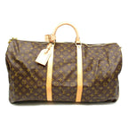 Louis Vuitton Keepall Bandouliere 60 Monogram Boston Bag Brown