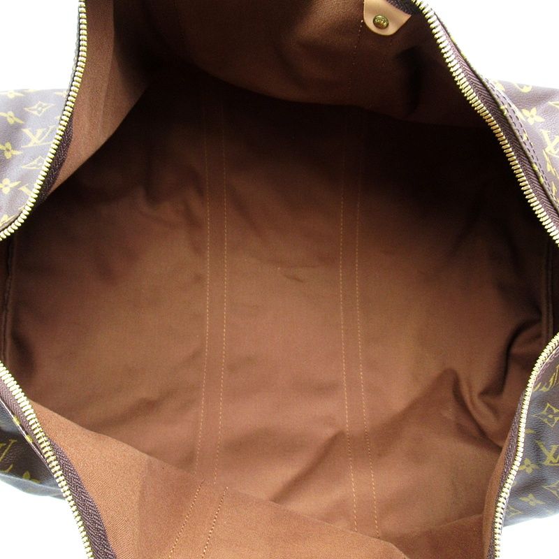 Louis Vuitton Keepall Bandouliere 60 Monogram Boston Bag Brown — view 7