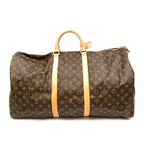 Louis Vuitton Keepall Bandouliere 60 Monogram Boston Bag Brown — view 4
