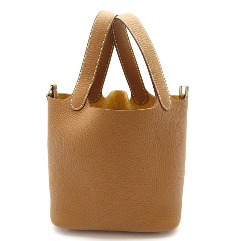 Hermes Picotin Lock PM Taurillon Clemence Handbag Gold — view 4