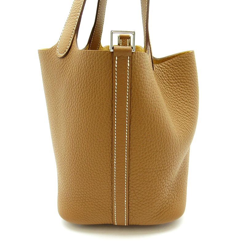 Hermes Picotin Lock PM Taurillon Clemence Handbag Gold — view 5