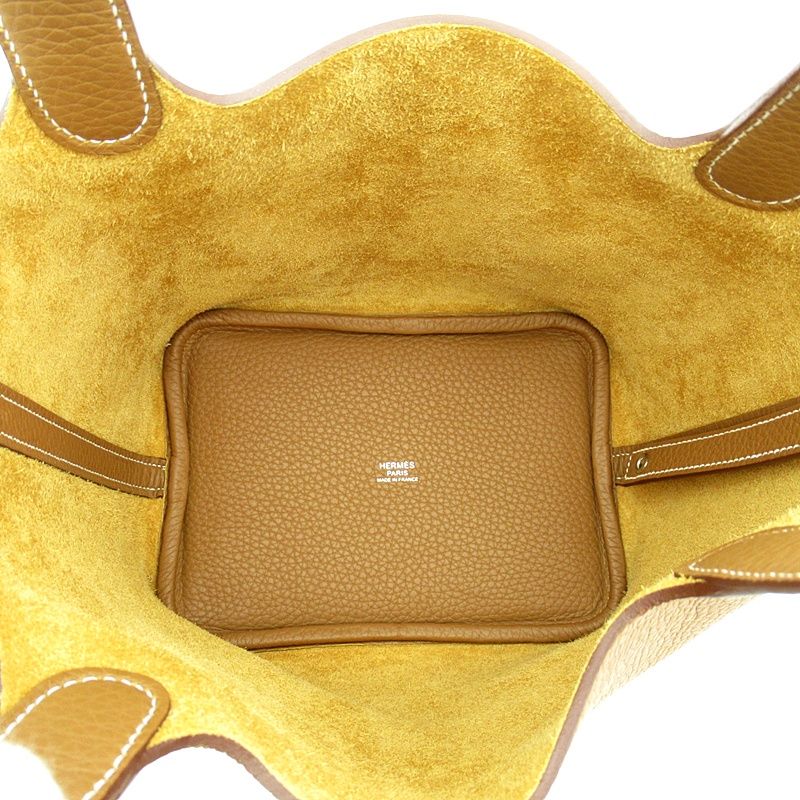 Hermes Picotin Lock PM Taurillon Clemence Handbag Gold — view 7