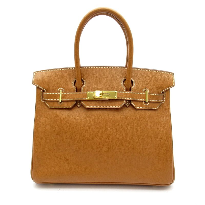 Hermes Birkin 30 Courchevel Handbag Gold