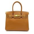 Hermes Birkin 30 Courchevel Handbag Gold