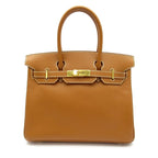 Hermes Birkin 30 Courchevel Handbag Gold