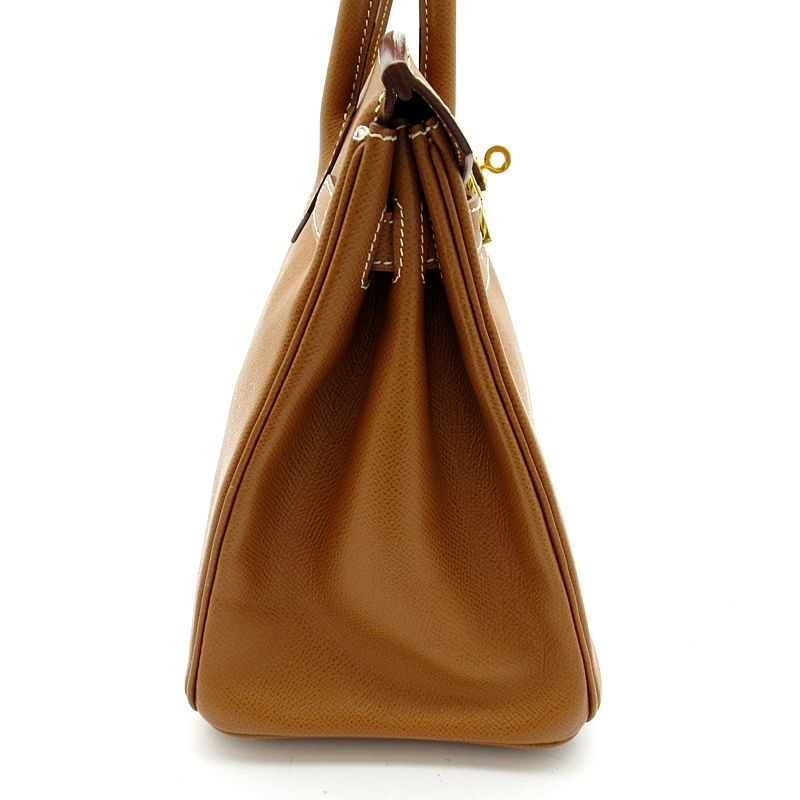 Hermes Birkin 30 Courchevel Handbag Gold — view 4