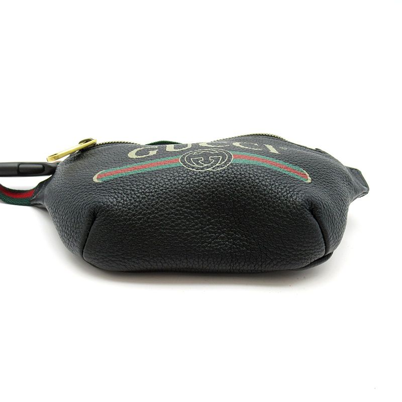 Gucci Logo Printed Small Belt Bag Leather Black — view 6