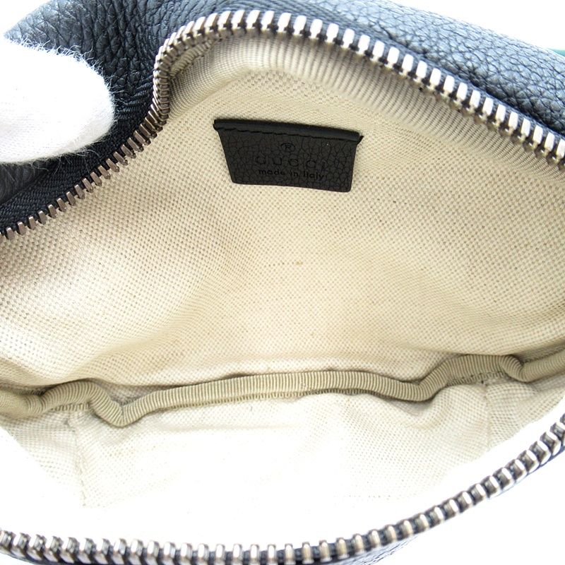 Gucci Logo Printed Small Belt Bag Leather Black — view 7