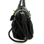 Prada Gather 2-Way Handbag Nylon Black — view 3