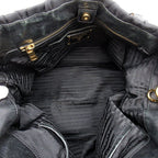 Prada Gather 2-Way Handbag Nylon Black — view 7