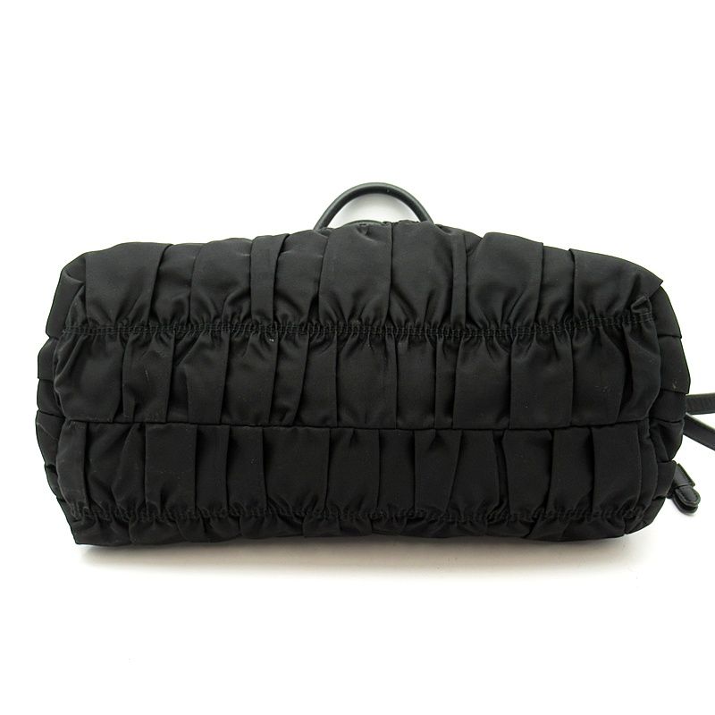 Prada Gather 2-Way Handbag Nylon Black — view 6