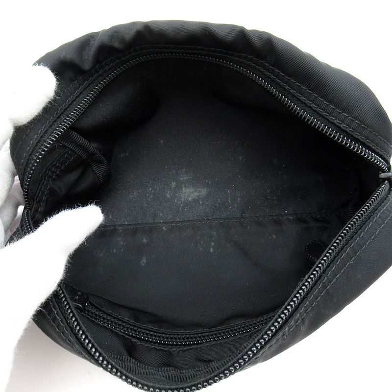 Prada Cosmetic Pouch Nylon Bags Black — view 6