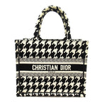 Dior Book Tote Small Canvas White Black