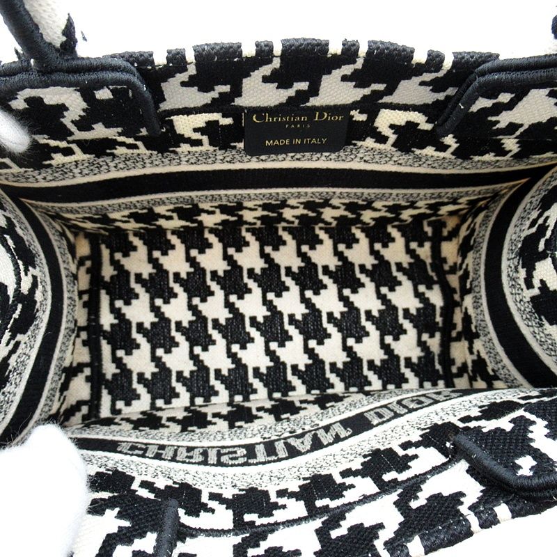 Dior Book Tote Small Canvas White Black — view 7