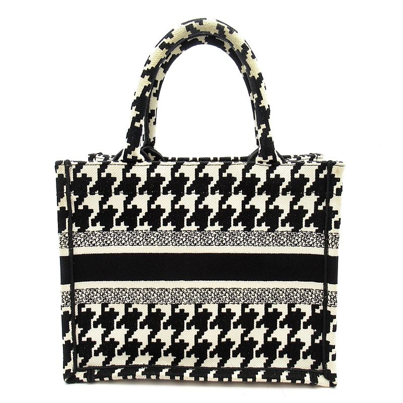 Dior Book Tote Small Canvas White Black — view 4