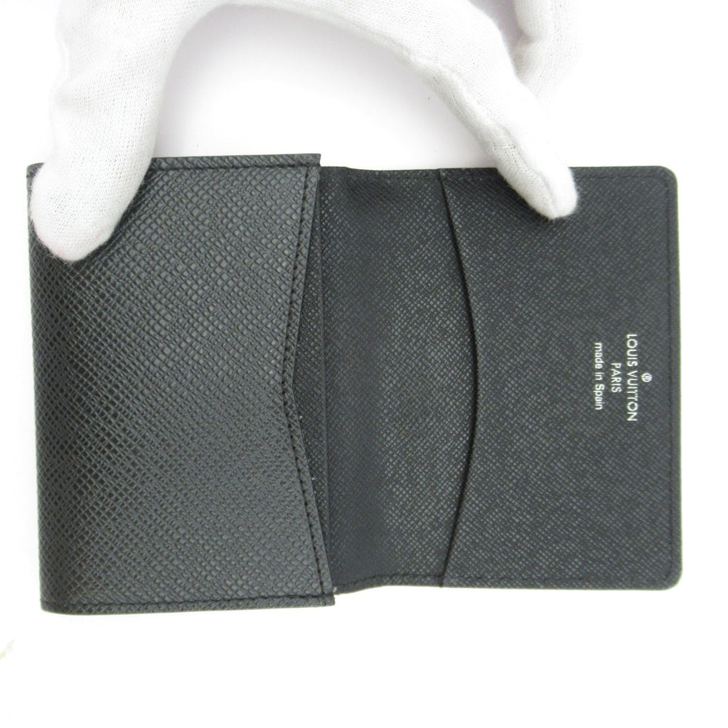 Louis Vuitton Enveloppe Business Card Holder Taiga Black — view 6