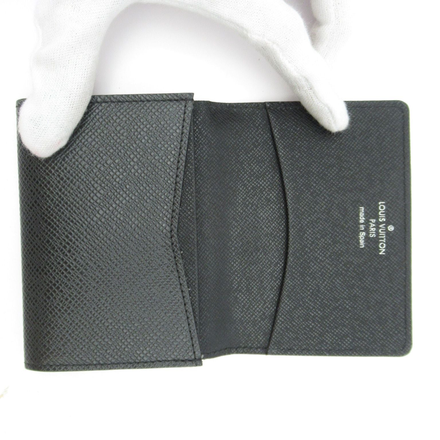 Louis Vuitton Enveloppe Business Card Holder Taiga Black — view 6