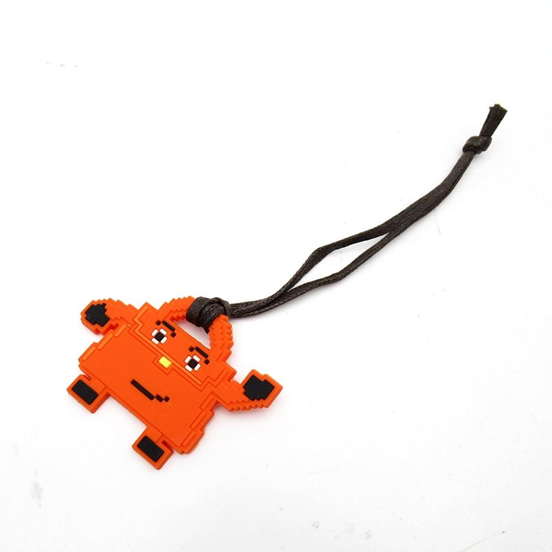 Hermes K-tall la Raba Charm Orange Keychain