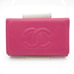 Chanel Key Case 6 Caviar Leather Pink Key Holder