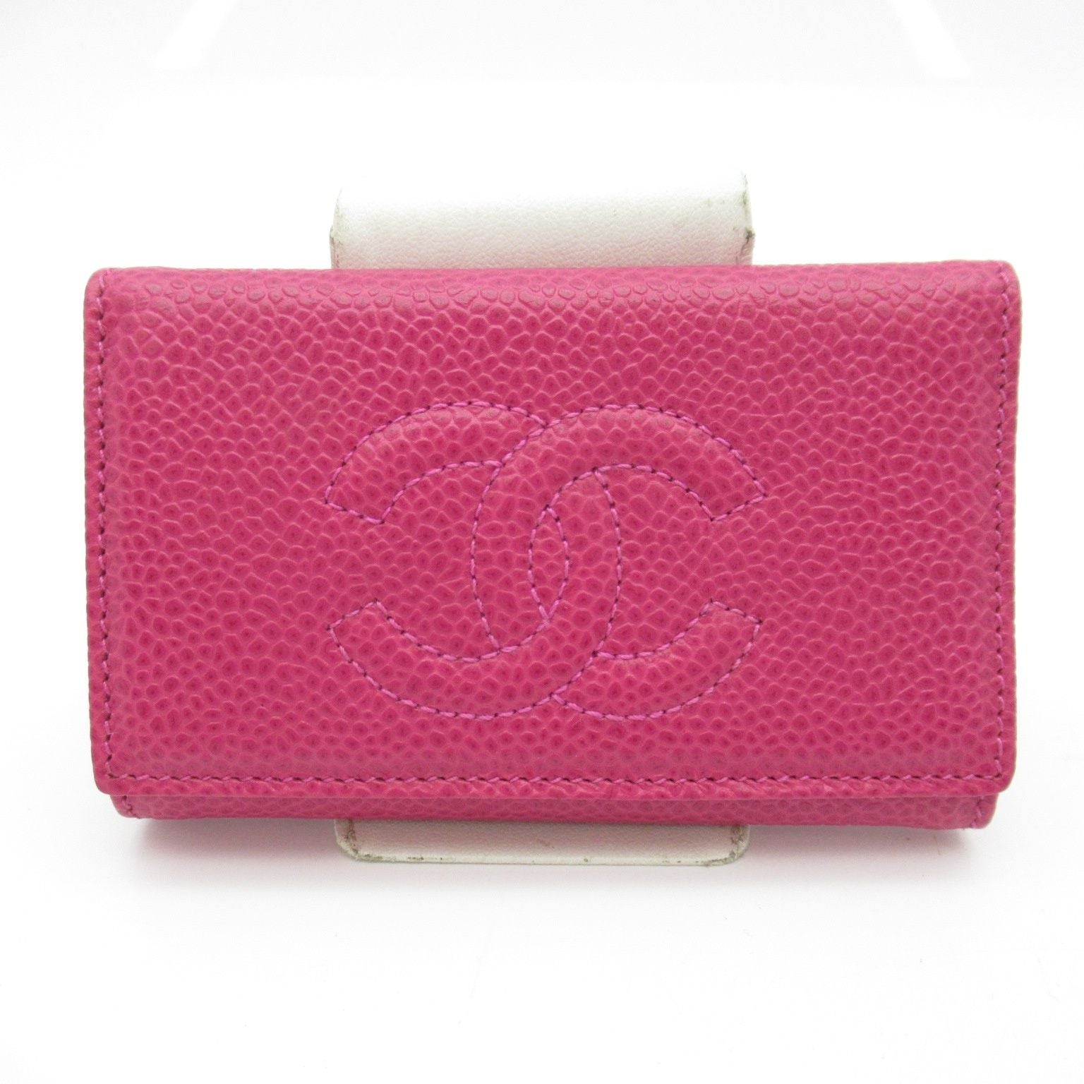 Chanel Key Case 6 Caviar Leather Pink Key Holder