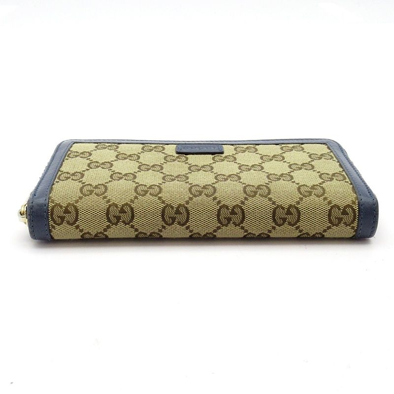 Gucci Full Zip Wallet GG Canvas Beige — view 4