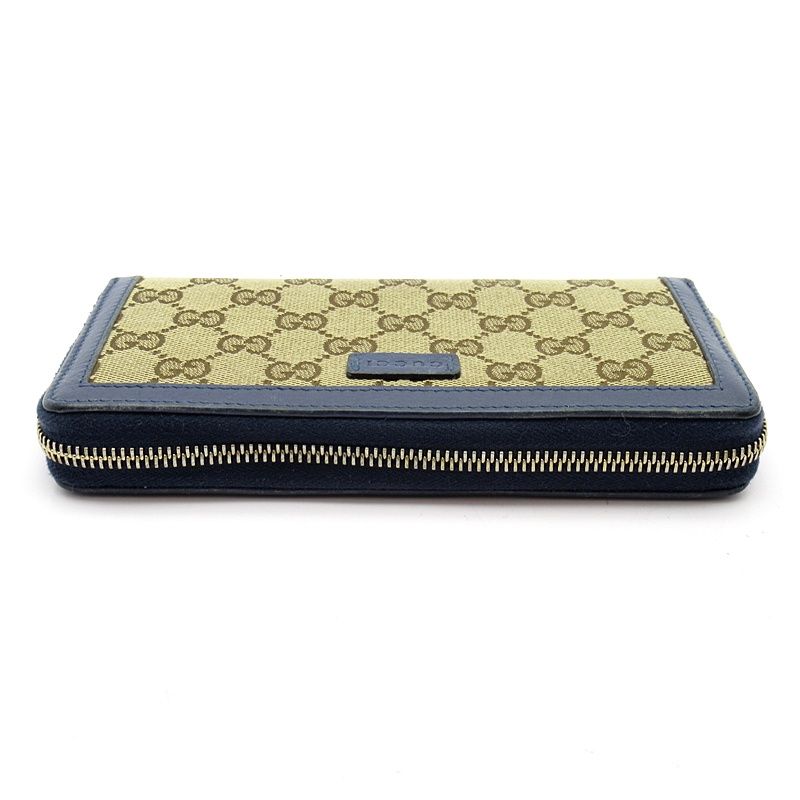 Gucci Full Zip Wallet GG Canvas Beige — view 3