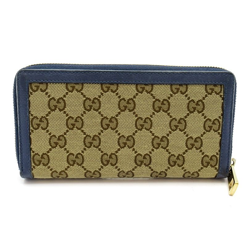 Gucci Full Zip Wallet GG Canvas Beige — view 2