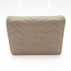 Gucci Double Card Case Wallet Aafax Quilted Nappa Leather Pink — view 2