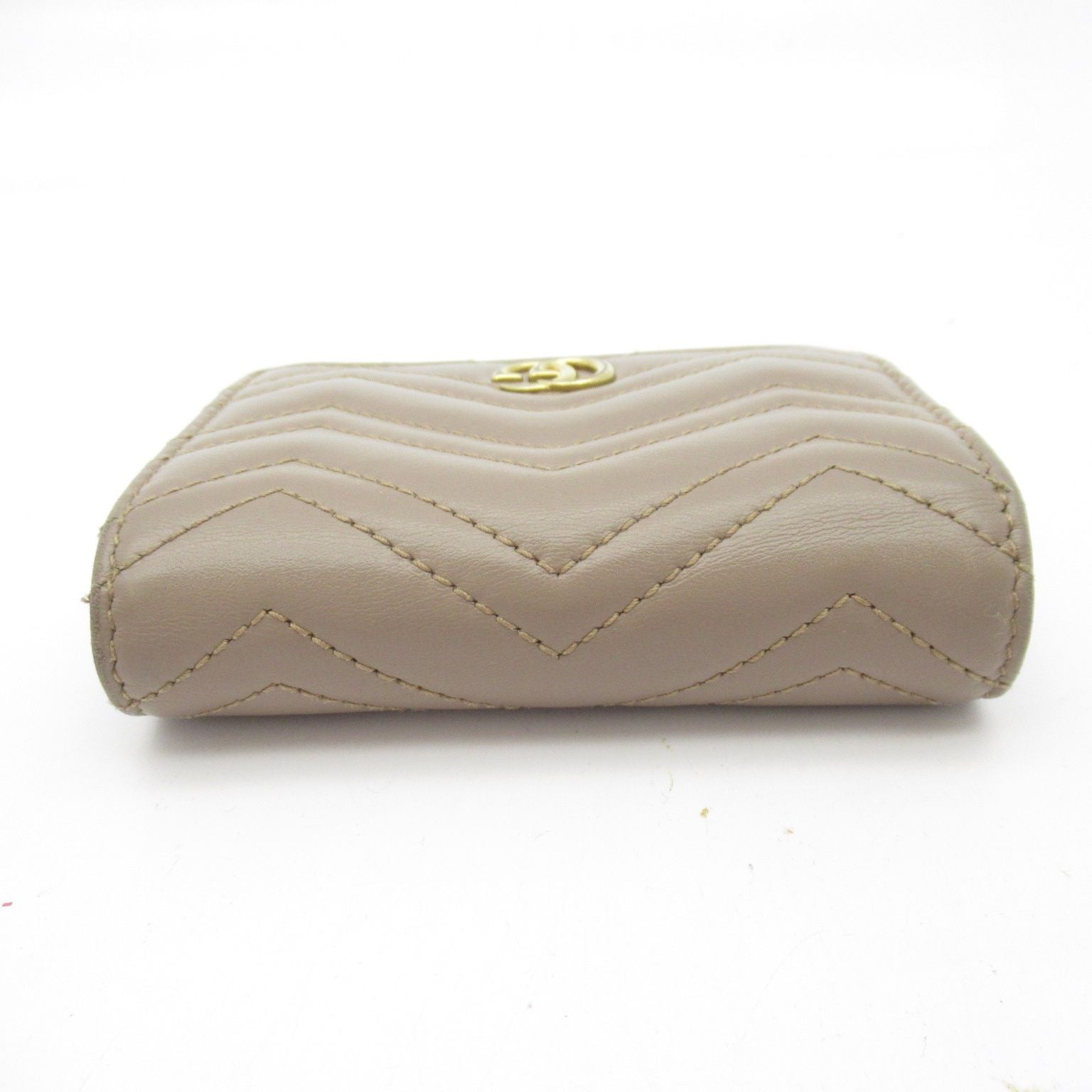 Gucci Double Card Case Wallet Aafax Quilted Nappa Leather Pink — view 4