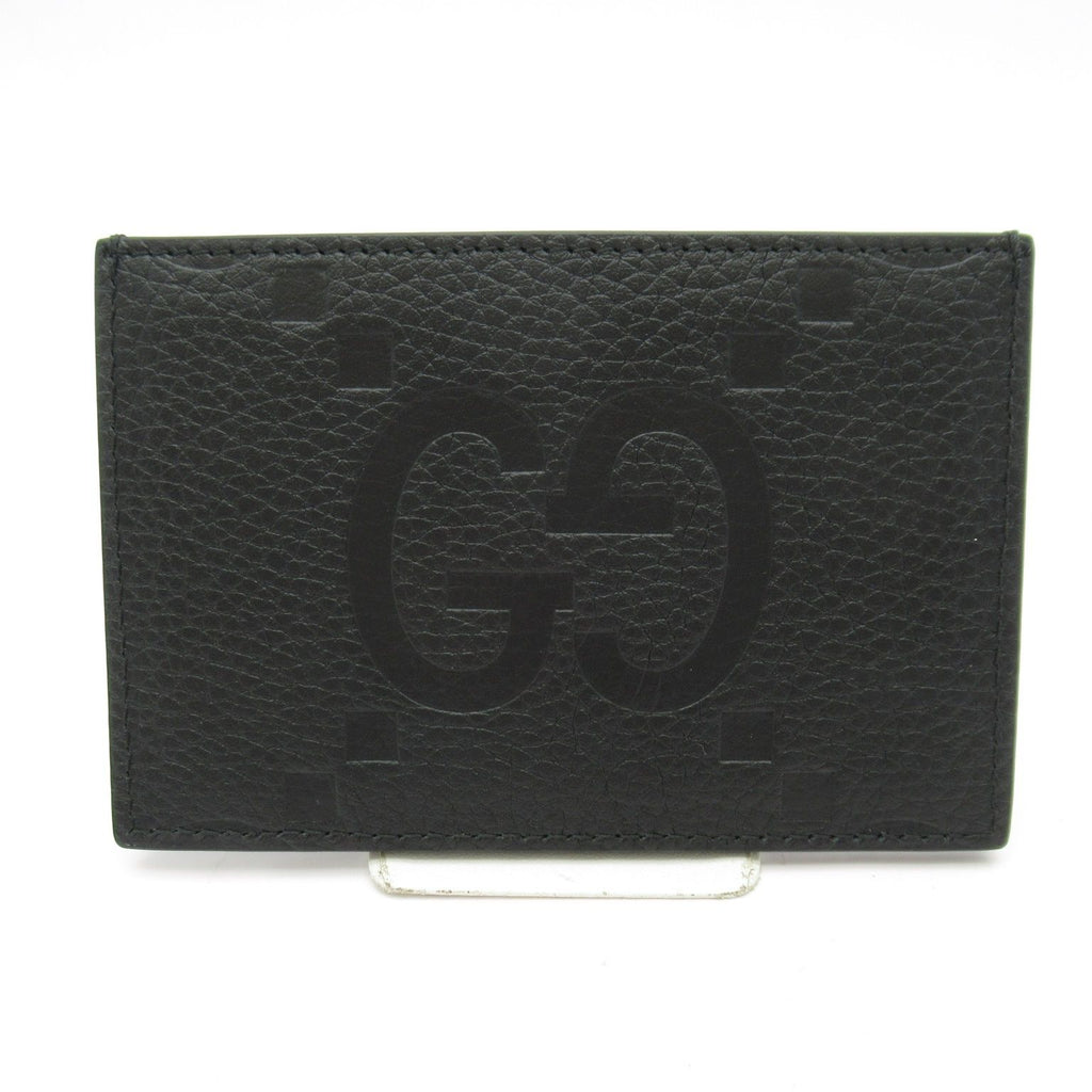 Gucci Jumbo GG Card Case Leather Black — view 2