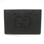 Gucci Jumbo GG Card Case Leather Black — view 2