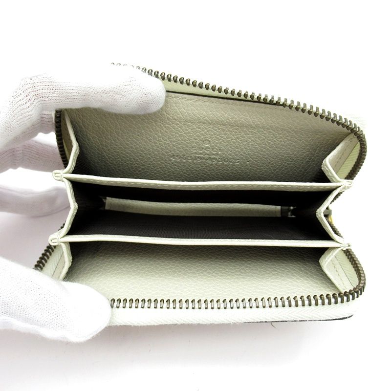 Gucci Print Card Coin Case Leather White — view 5