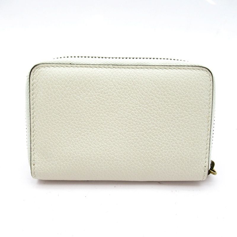 Gucci Print Card Coin Case Leather White — view 2