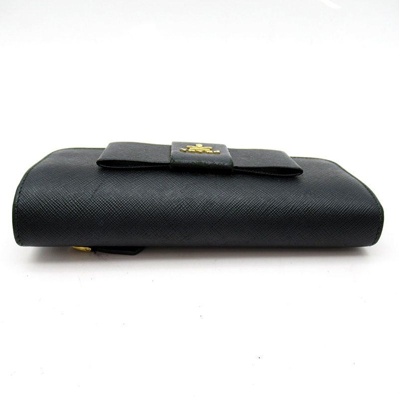 Prada Fiocco Wallet Saffiano Black — view 3