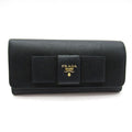 Prada Fiocco Wallet Saffiano Black