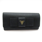 Prada Fiocco Wallet Saffiano Black